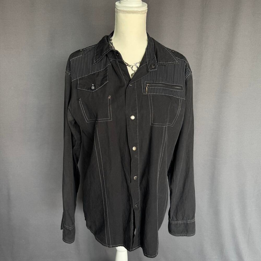 Grunge Utility Y2k Button Up - image 1